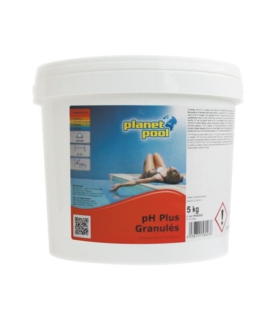 Correcteur de PH + en granulés - 5 Kg - PLANET POOL