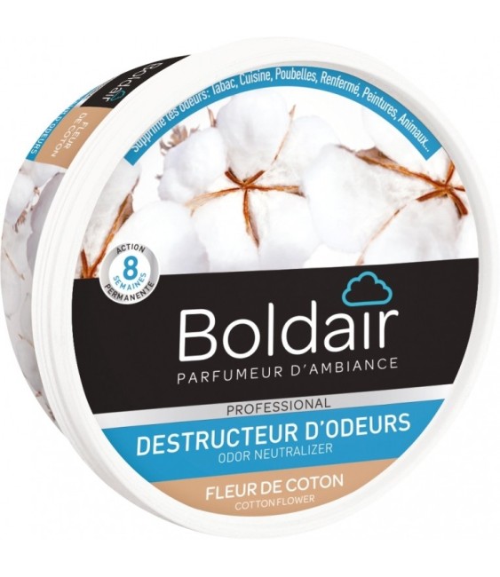 Destructeur d'odeur - Fleur de coton - Gel solide 300 gr - BOLDAIR