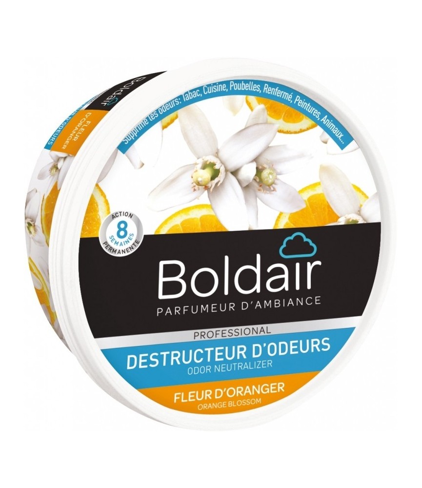 Destructeur d'odeur - Fleur d'oranger - Gel solide 300 gr - BOLDAIR Destructeur d'odeur - Fleur d'oranger - Gel solide 300 gr - BOLDAIR