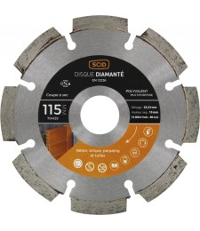 Disque diamentée polyvalent - Coupe à sec - 115 mm - SCID