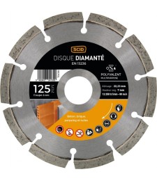 Disque diamentée polyvalent - Coupe à sec - 125 mm - SCID