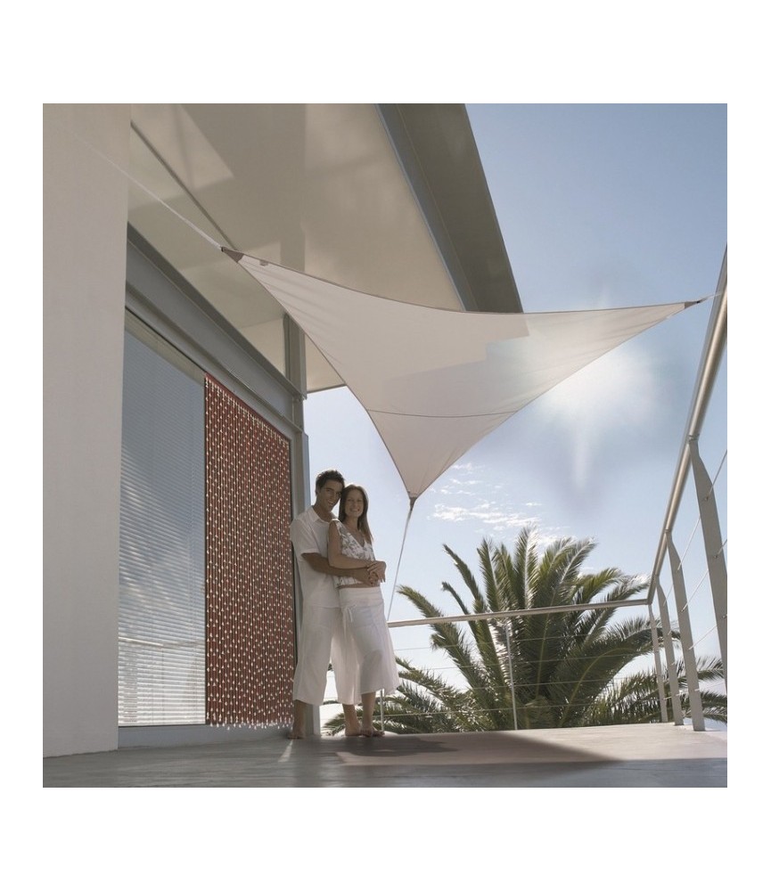 Voile d'ombrage triangulaire - 3.6 M - Taupe - JARDILINE Voile d'ombrage triangulaire - 3.6 M - Taupe - JARDILINE