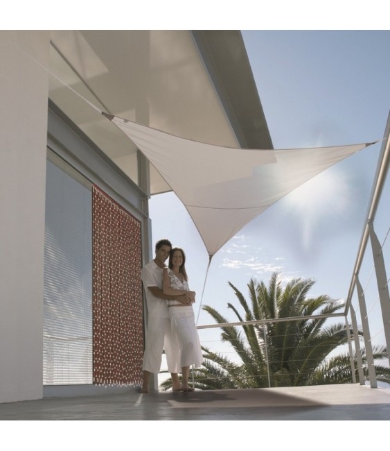 Voile d'ombrage triangulaire - 3.6 M - Taupe - JARDILINE