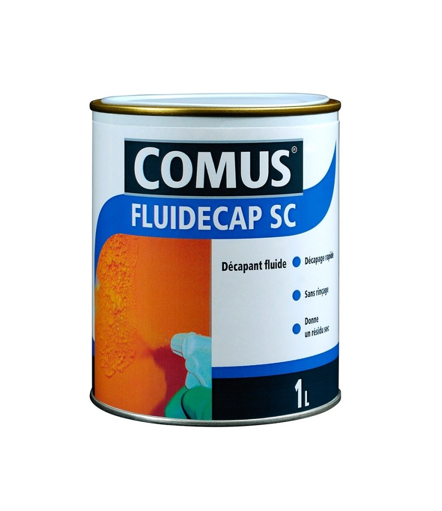 Décapant liquide, pour lasures, vernis et peintures - Fluidecap SC - 1 L - COMUS Décapant liquide, pour lasures, vernis et peintures - Fluidecap SC - 1 L - COMUS