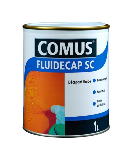 Décapant liquide, pour lasures, vernis et peintures - Fluidecap SC - 1 L - COMUS