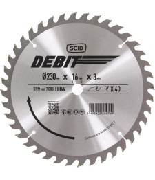 Lame au carbure pour scie circulaire - 230 mm - 40 dents - SCID