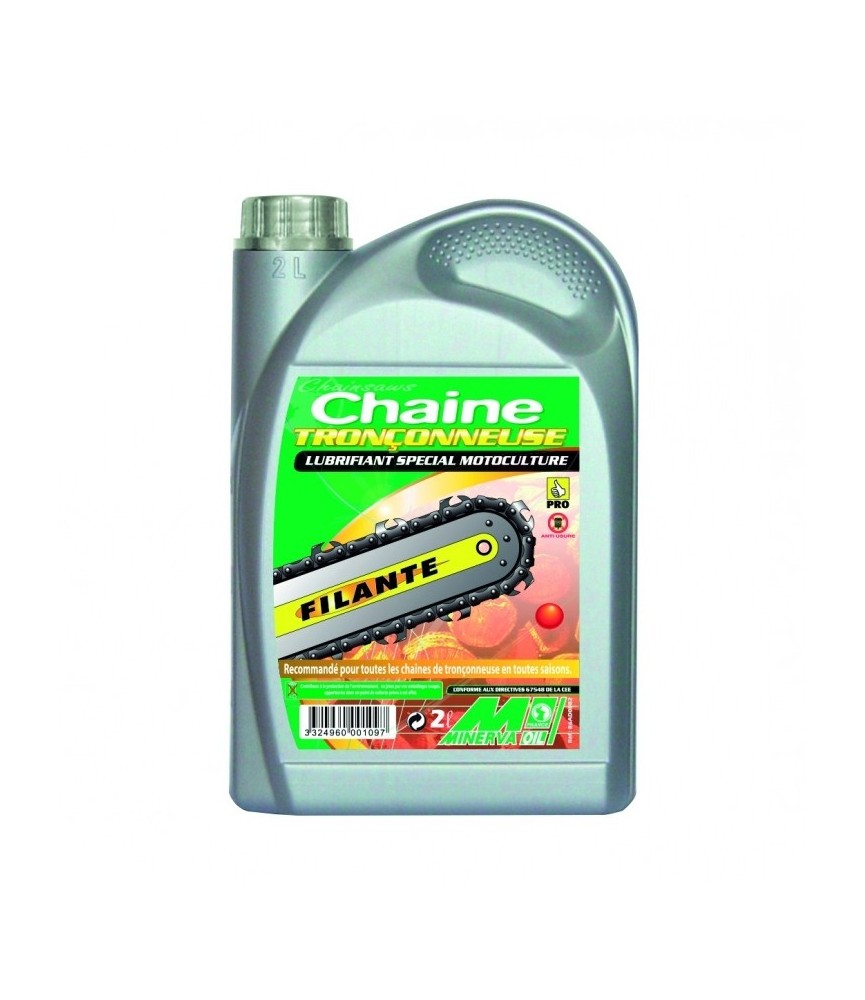 Huile pour chaîne de tronçonneuse filante - 2 L - MINERVA