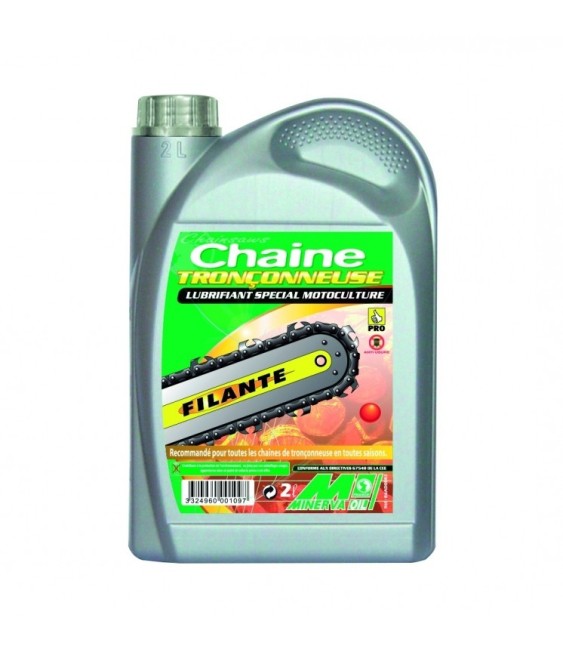 Huile pour chaîne de tronçonneuse filante - 2 L - MINERVA