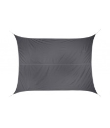Voile d'ombrage rectangulaire Curacao - Gris - 3 x 4 M - HESPERIDE