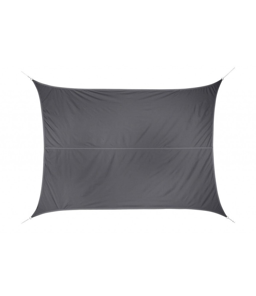 Voile d'ombrage rectangulaire Curacao - Gris - 3 x 4 M - HESPERIDE