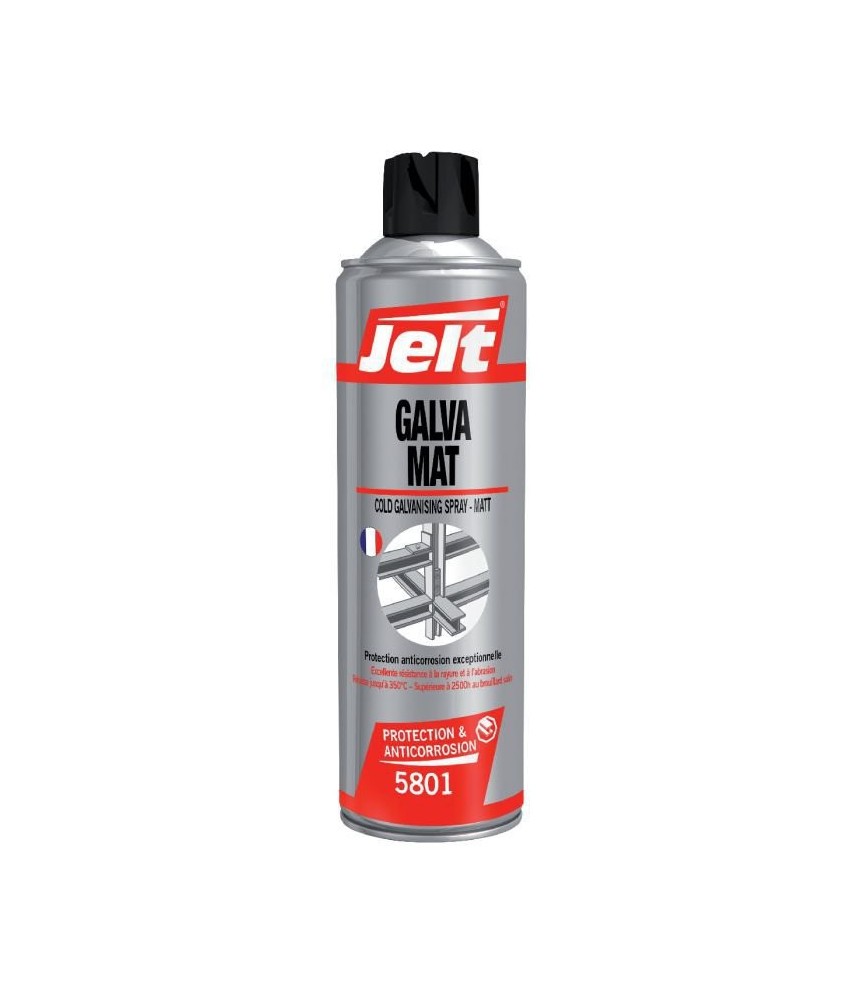 Revêtement de protection anticorrosion - Galvanisation à froid - Galva Mat - 650 ml - JELT Revêtement de protection anticorrosion - Galvanisation à froid - Galva Mat - 650 ml - JELT