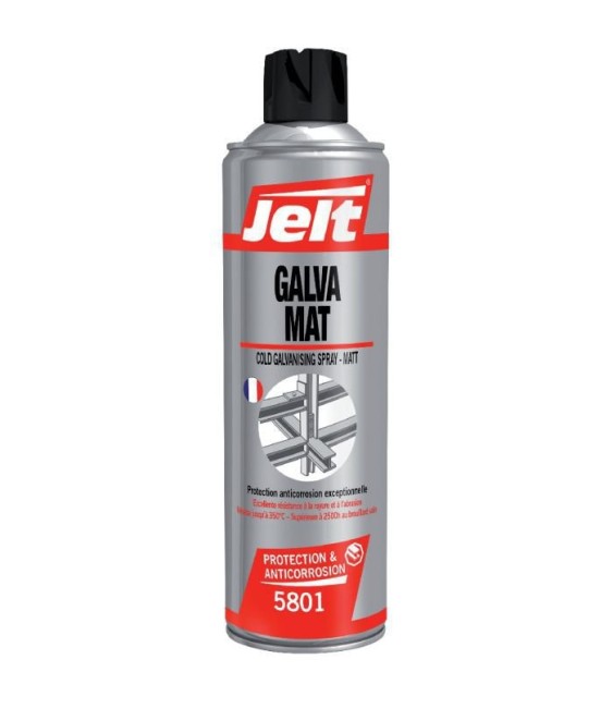 Revêtement de protection anticorrosion - Galvanisation à froid - Galva Mat - 650 ml - JELT