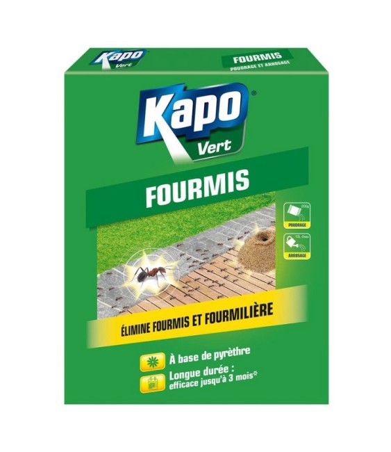 Anti-fourmis et fourmilières en granulés - Pyrètre - 200 Grs - KAPO VERT