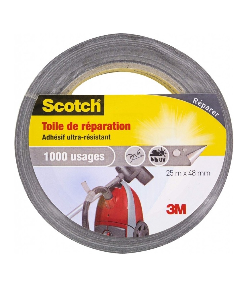 Toile adhésive de répéartion - Ultra-résistant - 1000 usages - 25 x 48 mm - SCOTCH Toile adhésive de répéartion - Ultra-résistant - 1000 usages - 25 x 48 mm - SCOTCH