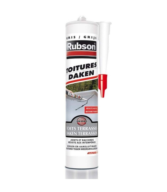 Mastic de couverture et d'isolation - Toitures Daken - Gris - 280 ml - RUBSON