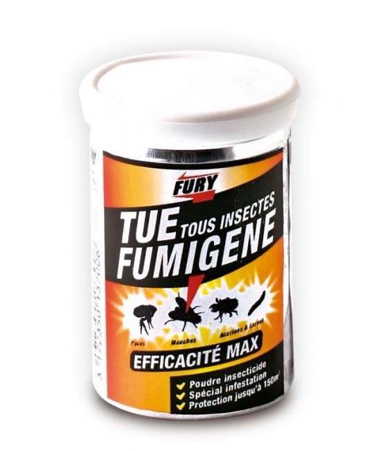 Poudre insecticide - Tue Tous insectes - Fumigène - 150m3 - FURY