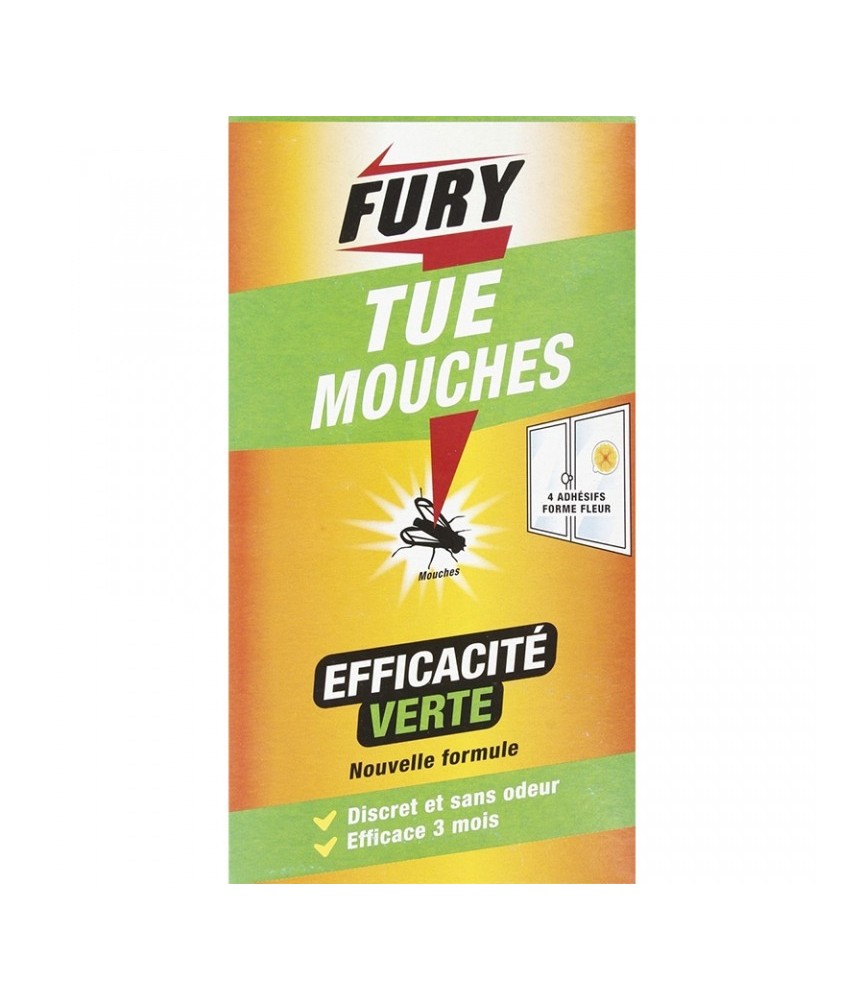 Adhésif anti-mouches - Tue mouches - 4 stickers - FURY