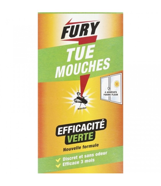 Adhésif anti-mouches - Tue mouches - 4 stickers - FURY