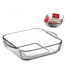 Plat carré en verre - 22 cm - BORCAM