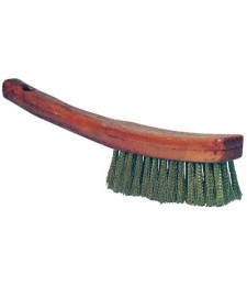 Brosse allongée à manche - Acier laitonné - GERLON