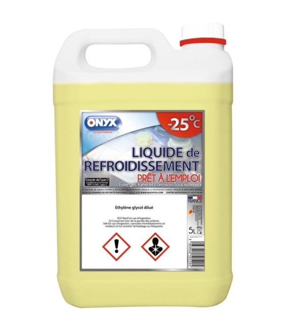 Liquide de refroidissement - -25° C - Prêt à l'emploi - 5 L - ONYX
