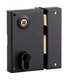 Serrure applique verticale - pour cylindre profilé - Droite - 125 x 73 mm - THIRARD