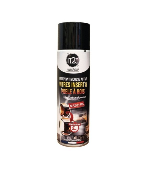 Nettoyant mousse pour vitres d'insert et poêle à bois - 500 ml - IT2C