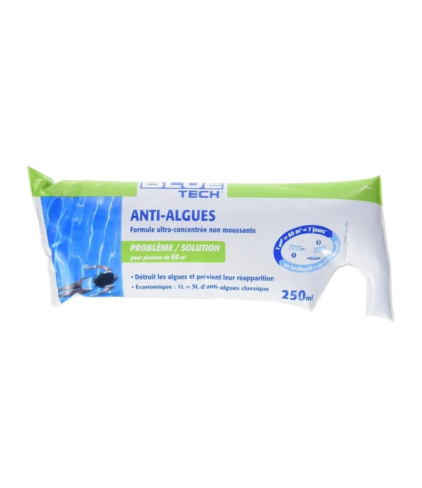 Berlingot anti-algues - Ultra-concentré - Grand bassin - 250 ml - BLUE TECH