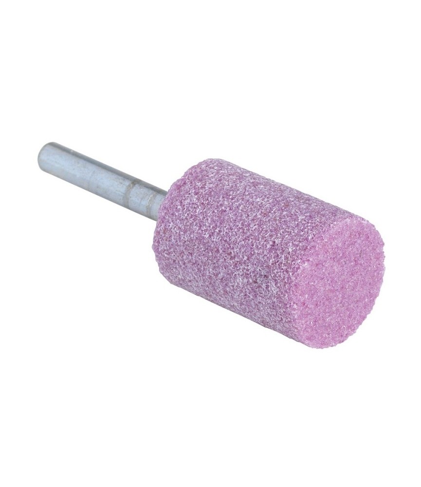 Meule sur tige - Corindon rose - Cylindrique - 30 x 35 mm - SCID Meule sur tige - Corindon rose - Cylindrique - 30 x 35 mm - SCID