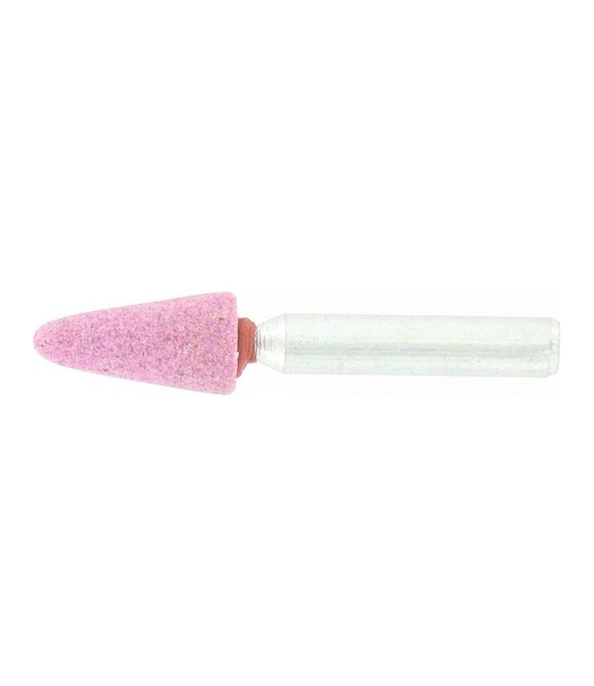 Meule sur tige - Corindon rose - Conique - 10 x 20 mm - SCID
