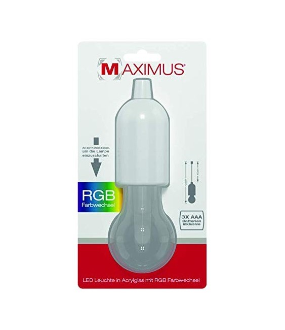 Baladeuse décorative Maximus RGB - Blanc - DURACELL