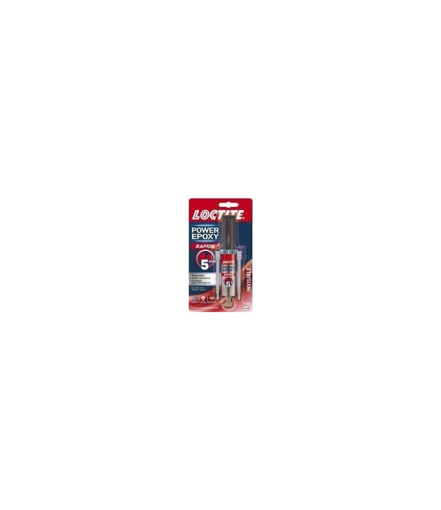 Loctite colle epoxy rapide 5min invisible seringue 11ml Loctite colle epoxy rapide 5min invisible seringue 11ml