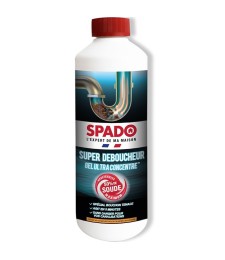Gel déboucheur ultra-concentré - Super Déboucheur - 50 % de soude - 500 Grs - SPADO
