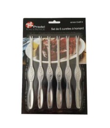 Lot de 6 curettes à homard - 17.6 cm - PRADEL