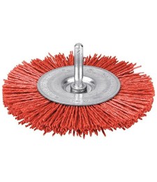 Brosse abrasive circulaire - Rouge - Nylon - 75 mm - SCID