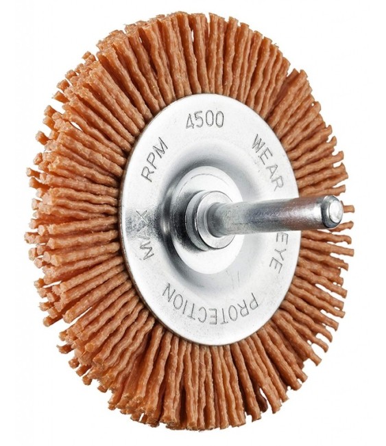 Brosse abrasive circulaire - Rouge - Nylon - 100 mm - SCID