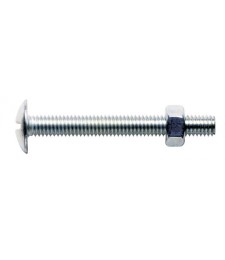 Boulon poêlier à tête ronde large zingué blanc 4 x 30 mm - Boîte de 500 - GFD