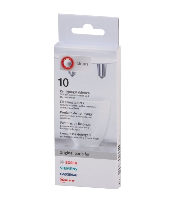 Pastilles de nettoyage pour machines à café - 10 tablettes - BOSCH