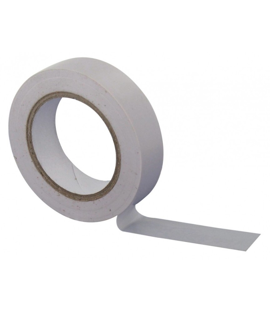 Ruban adhésif isolant - 15 mm x 10 M - Blanc - DHOME Ruban adhésif isolant - 15 mm x 10 M - Blanc - DHOME