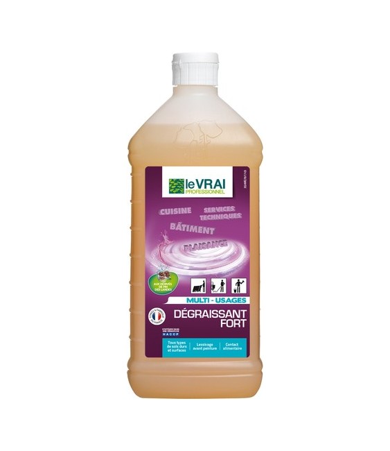 Dégraissant ultra concentré - Sols et surfaces - 1 L - LE VRAI PROFESSIONNEL