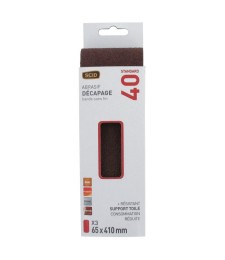Bande pour ponçeuse - Grain 40- 65 x 410 mm - Lot de 3 pièces - SCID