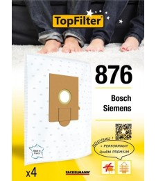 Sac TopFilter PREMIUM 64876 Bosch Siemens - Lot de 4 - TOPFILTER