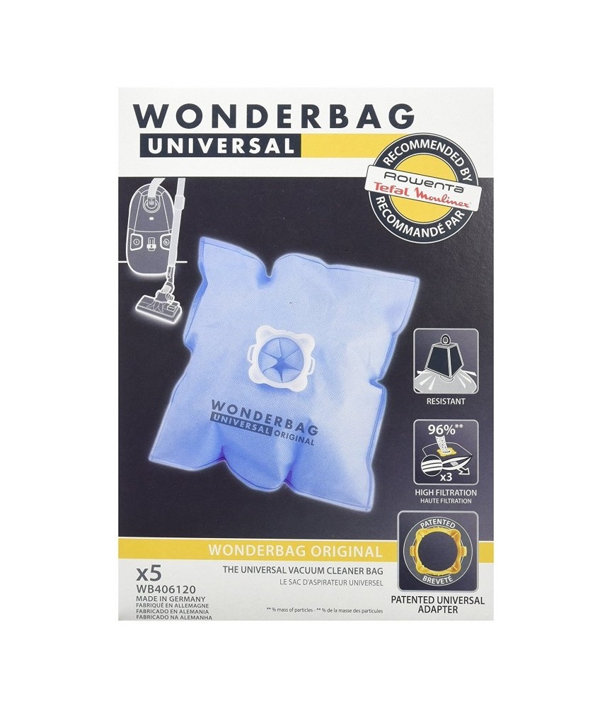 Sacs aspirateur Universel Wonderbag Original - Lot de 5 - ROWENTA Sacs aspirateur Universel Wonderbag Original - Lot de 5 - ROWENTA