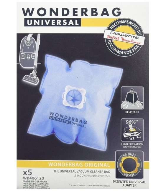Sacs aspirateur Universel Wonderbag Original - Lot de 5 - ROWENTA