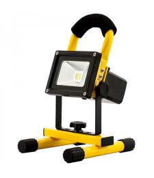 Projecteur LED portatif 120 ° et rechargeable - 10 Watts - AVIDE