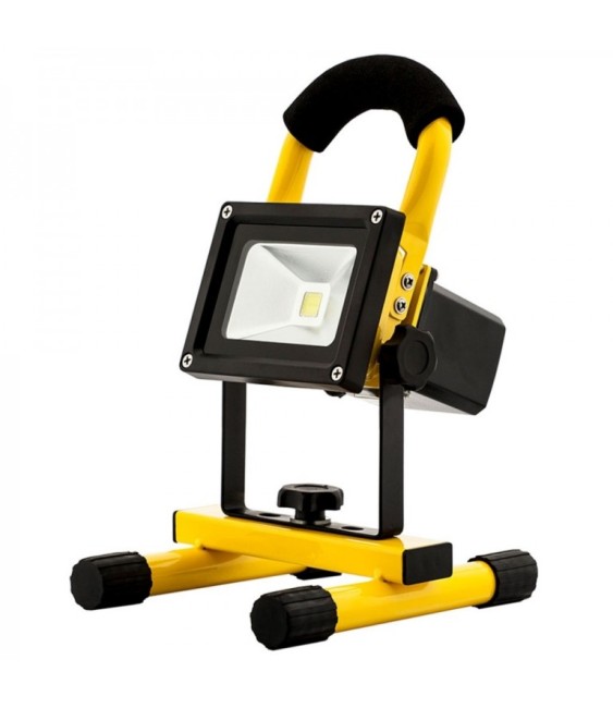Projecteur LED portatif 120 ° et rechargeable - 10 Watts - AVIDE