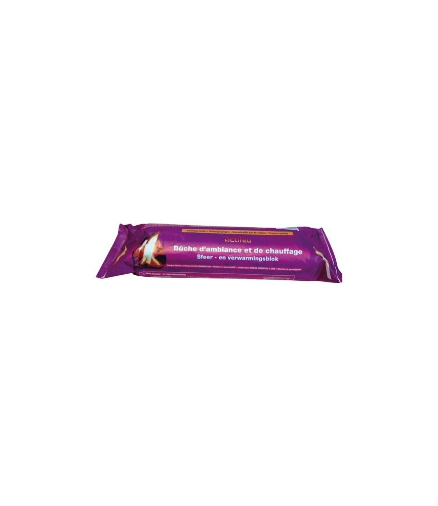 Bûche d'ambiance et de chauffage - 1.1 Kg - ACTIFEU Bûche d'ambiance et de chauffage - 1.1 Kg - ACTIFEU