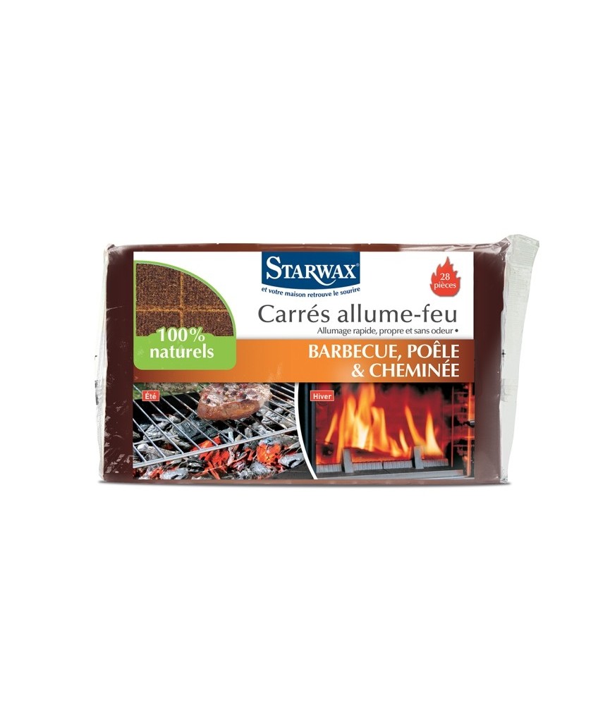 72 Carrés allume-feu - Barbecue et cheminée - STARWAX