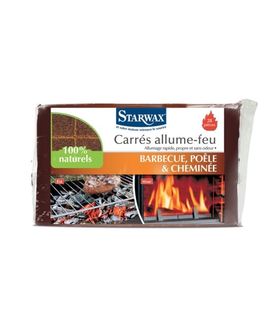 72 Carrés allume-feu - Barbecue et cheminée - STARWAX