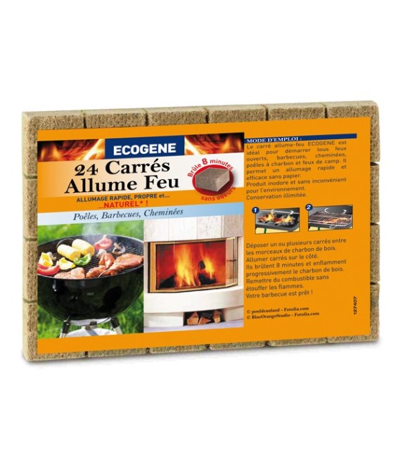 24 carrés allume-feux - ECOGENE